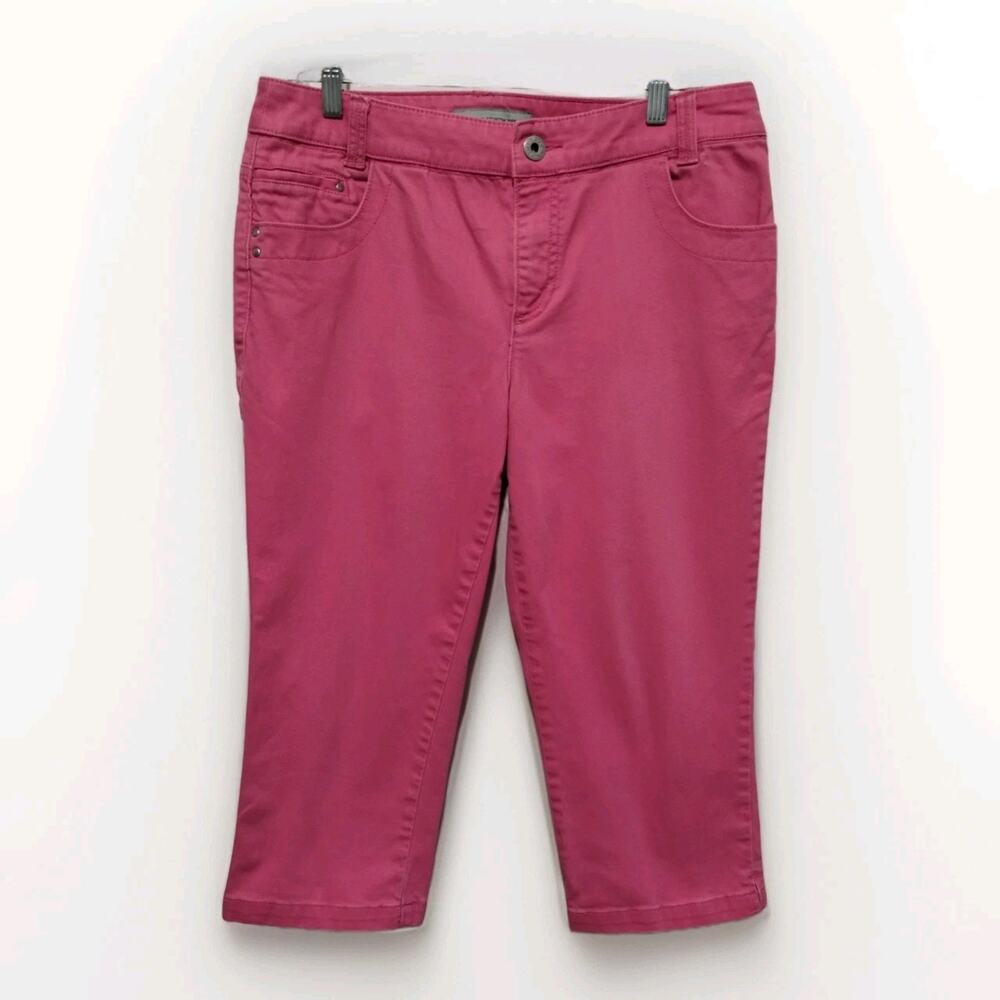 Chico's Platinum Pink Crop Jeans Chico's Size 1.5 Women's Sz 10 Denim Stretch